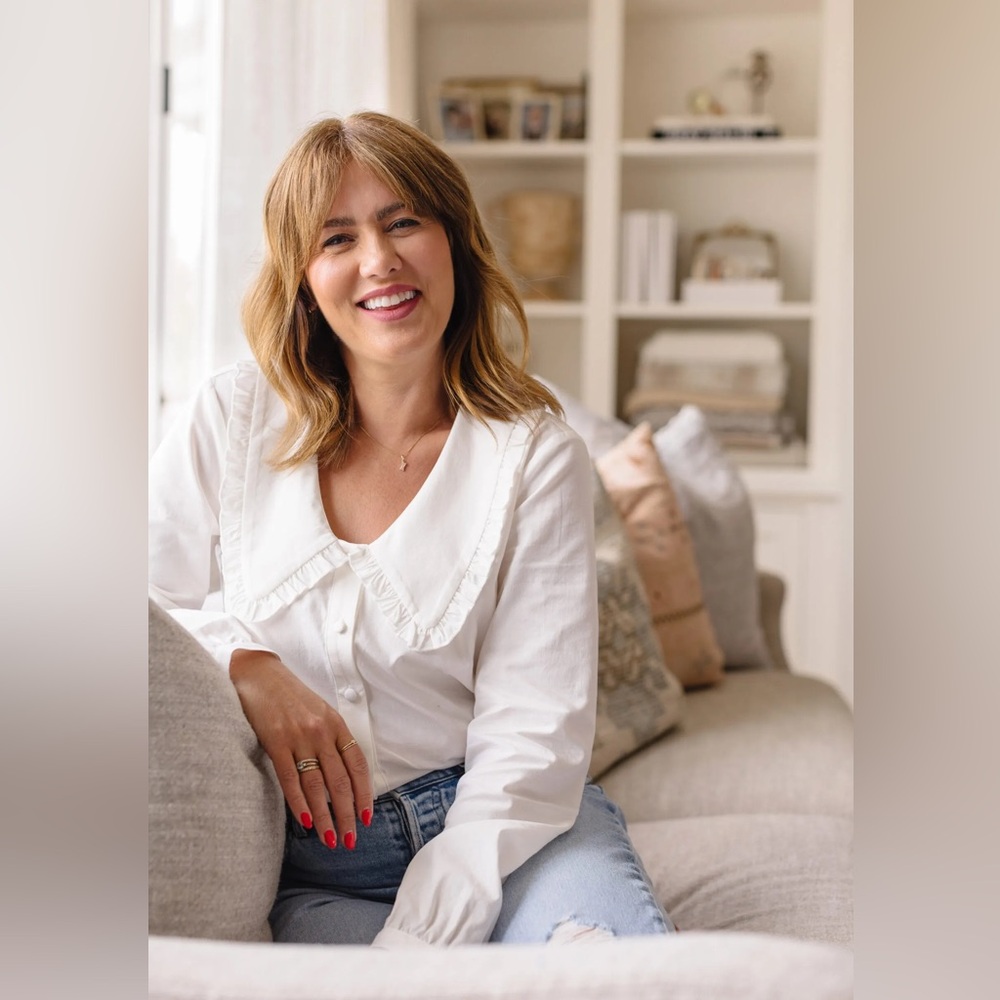Jillian Harris x Joe Fresh poet blouse
